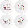 Lenox 897219 Snoopy Valentines Day Mugs, Set of 4, Assorted(Accent Plates  Set of 4)
