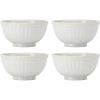 Lenox French Perle Groove 2-Piece Latte Mug Set, 2.30 LB, White(All-Purpose Bowls  Set of 4)