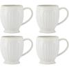 Lenox French Perle Groove 2-Piece Latte Mug Set, 2.30 LB, White(Mugs  Set of 4)