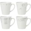 Lenox Oyster Bay 4Pc Mugs, 2.75, White(Mugs  Set of 4)