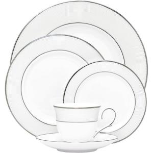 Lenox 806503 Opal Innocence Stripe Teacup, 6 oz(5-Piece Place Setting)