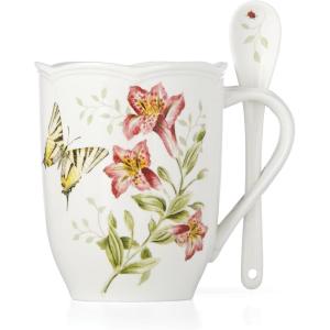 Lenox 890916 Butterfly Meadow Mug & Spoon(10 Ounces)