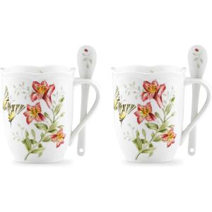 Lenox 890916 Butterfly Meadow Mug & Spoon(12 Ounces)
