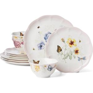 Lenox 897102 Butterfly Meadow Pink Ombre 5-Piece Tea Set(12-Piece Dinnerware Set)