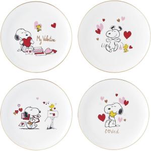 Lenox 897219 Snoopy Valentines Day Mugs, Set of 4, Assorted(Accent Plates  Set of 4)