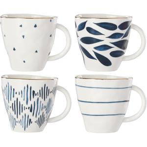 Lenox Blue Bay 4-Piece Dessert Mug Set, 2.75 LB