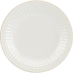 Lenox French Perle Groove 2-Piece Latte Mug Set, 2.30 LB, White(Accent Plate)