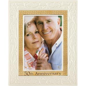 Lenox Portrait Gallery 50th Anniversary Luxury Frame, 5 by 7-Inch – 826478(50th Anniversary)