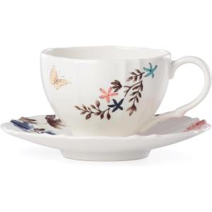 Lenox Sprig & Vine Teapot, 2.00 LB, Multi(Cup/Saucer Set)