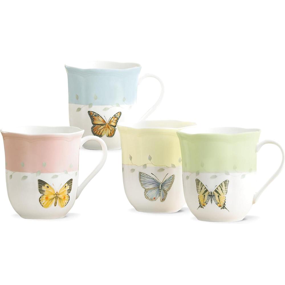 imageLenox 773903 Butterfly Meadow 4Piece Mug Set Multicolor 185 LB