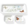 Lenox Butterfly Meadow Bloom 4Pc Dessert Bowl Set Pink(Sushi Plate with 2-Dip Bowl)