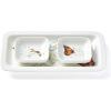 Lenox Butterfly Meadow Bloom 4Pc Dessert Bowl Set Pink(Sushi Plate with 2-Dip Bowl)