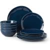 Lenox, White Bay Colors 4Pc All-Purpose Bowls, 3.75 LB(Blue)