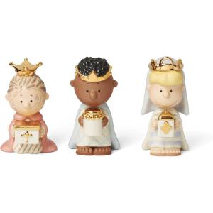 Lenox 895923 Peanuts Christmas Pageant 3 Kings Figurines