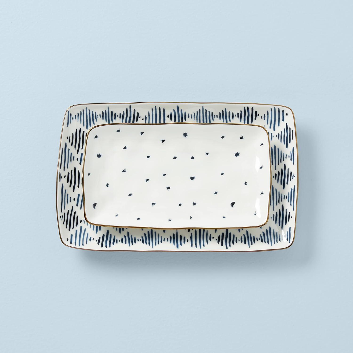 imageLenox Blue Bay 2Piece Nesting Platter Set 287