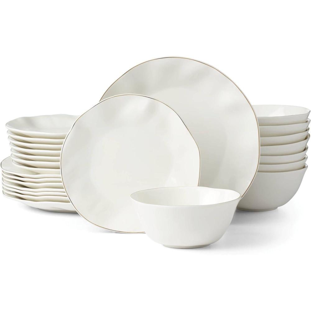 imageLenox 895681 Blue Bay White 24Piece Dinnerware Set