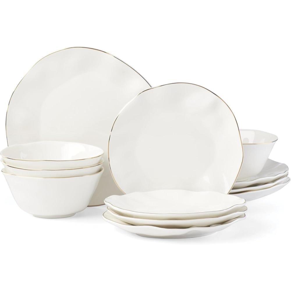 imageLenox Blue Bay 12Piece Dinnerware Set 1520 LB White