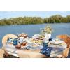 Lenox 895323 Blue Bay Melamine 16-Piece Dinnerware Set, Lightweight Melamine Material