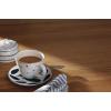 Lenox Blue Bay 4-Piece Teacup & Saucer Set, 2.09, White
