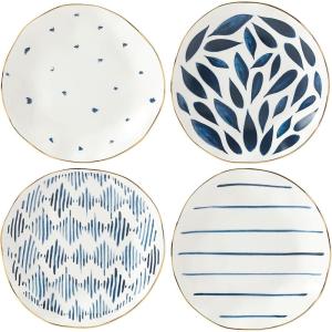 Lenox Blue Bay 4-Piece Tidbit Plate Set, 2.10 LB