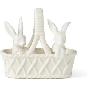 Lenox 897158 Wicker Creek Bunny Salt & Pepper Set, Easter Serveware