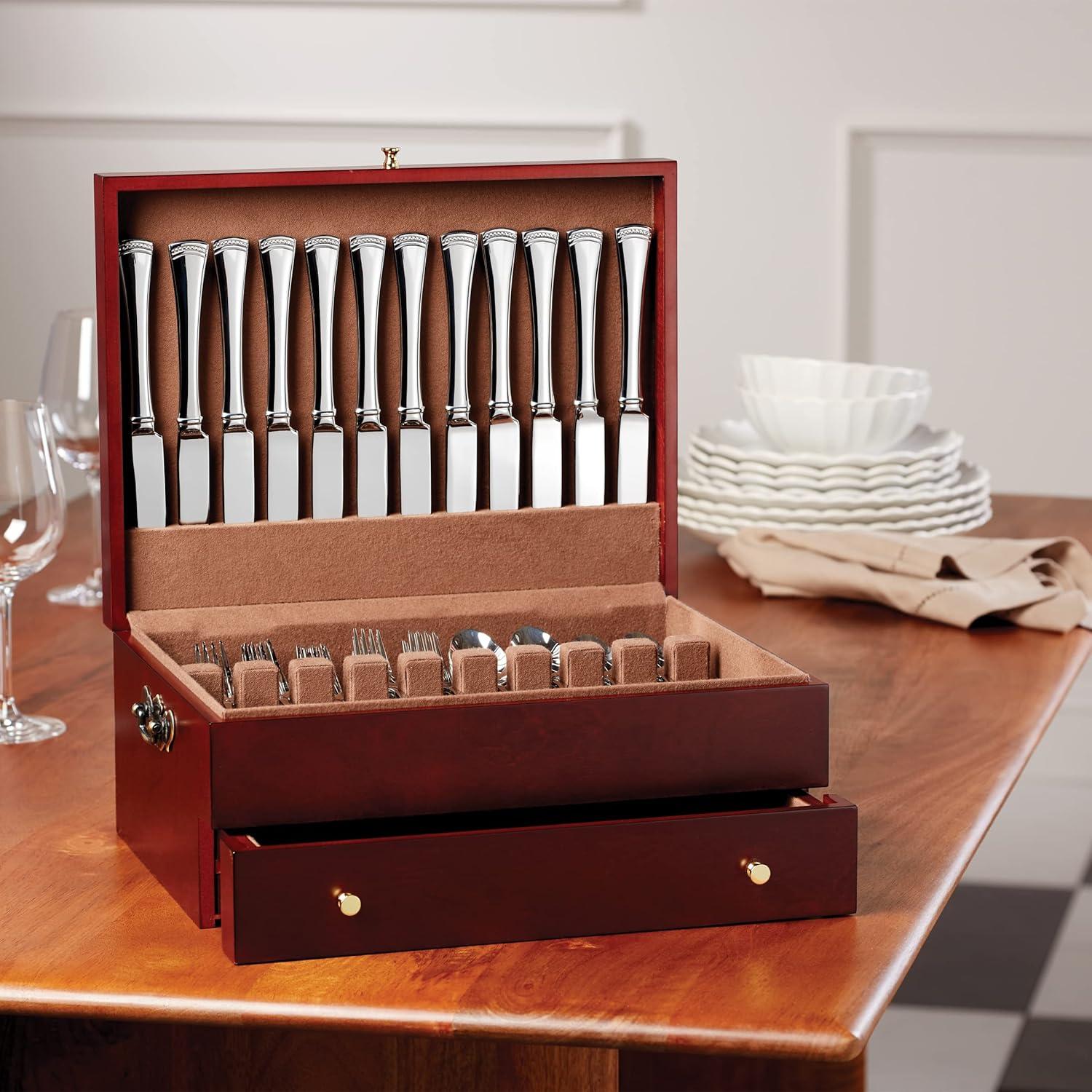 imageLenox 893826 Mahogany Flatware Chest 88Mahogany