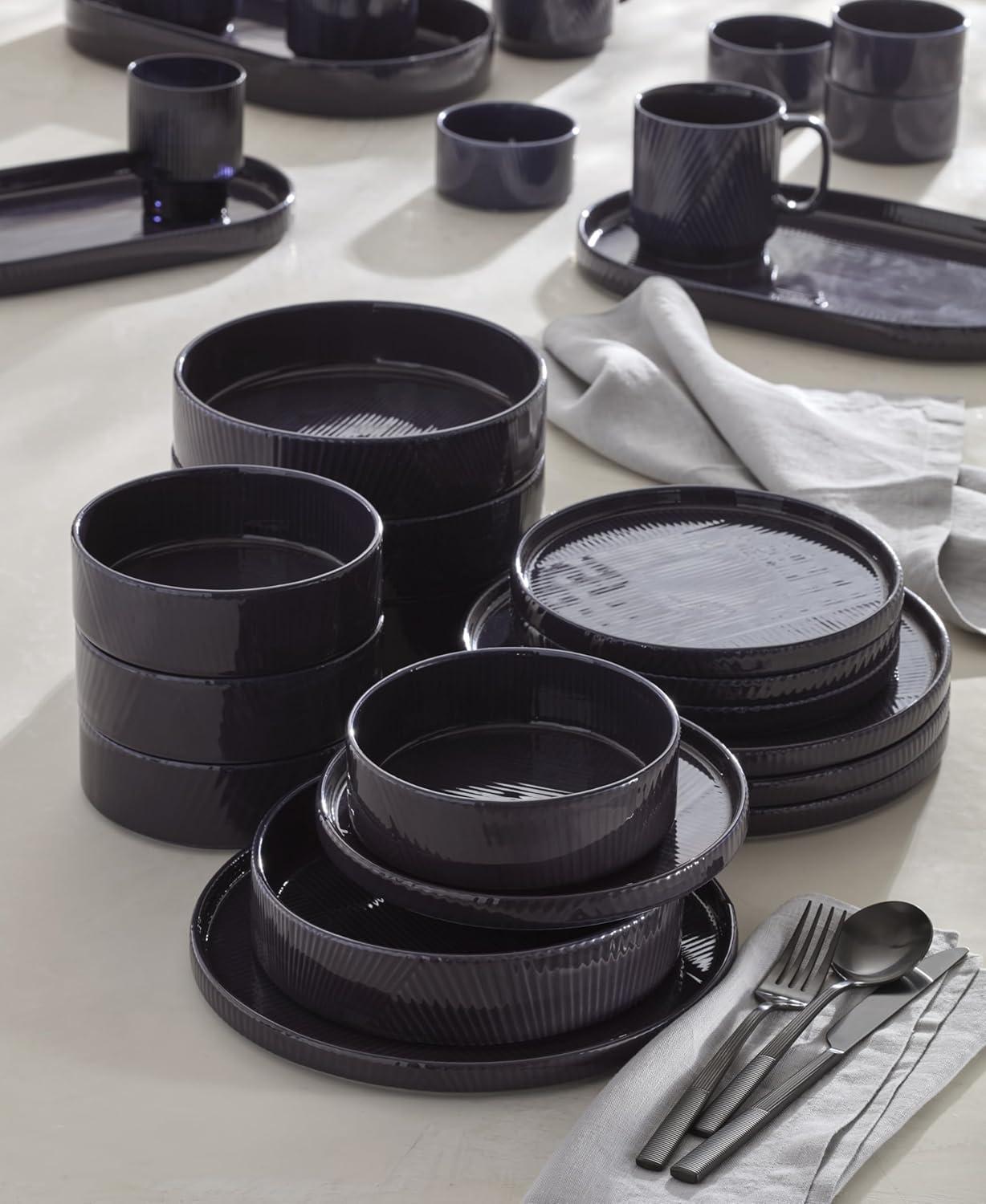 imageLenox 898324 Modulus Satin Black 20Piece Flatware Set