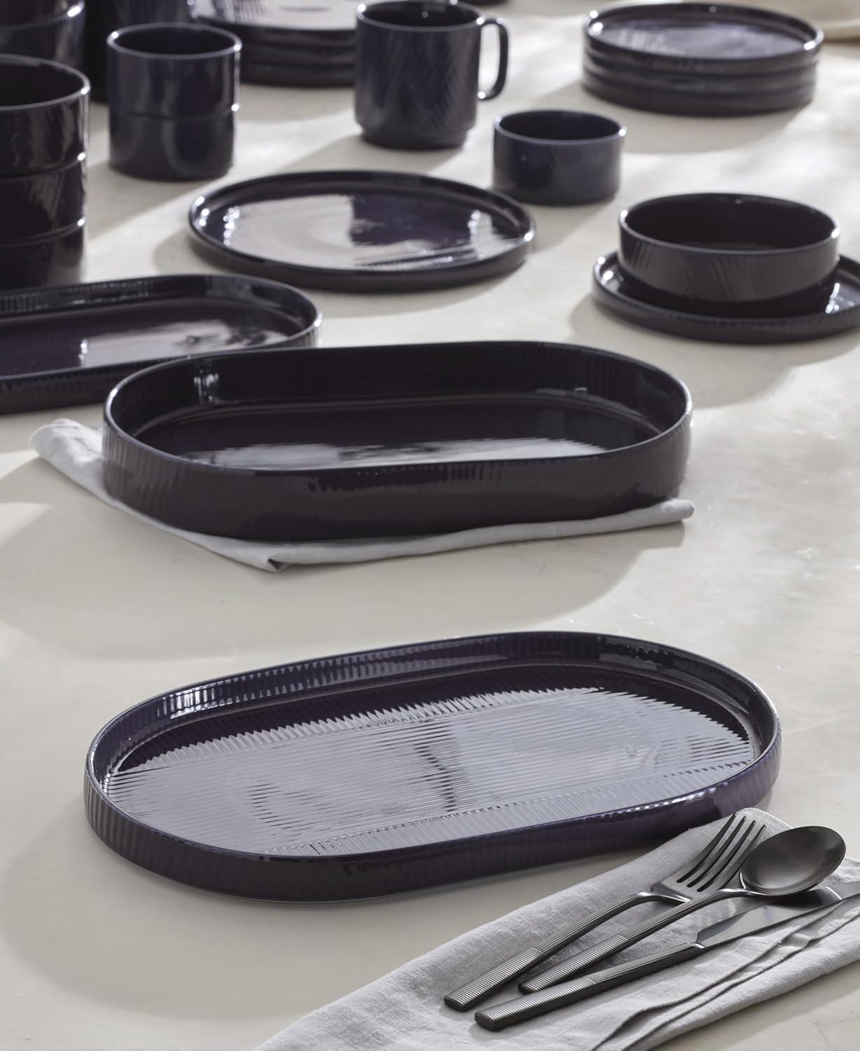 imageLenox 898324 Modulus Satin Black 20Piece Flatware Set