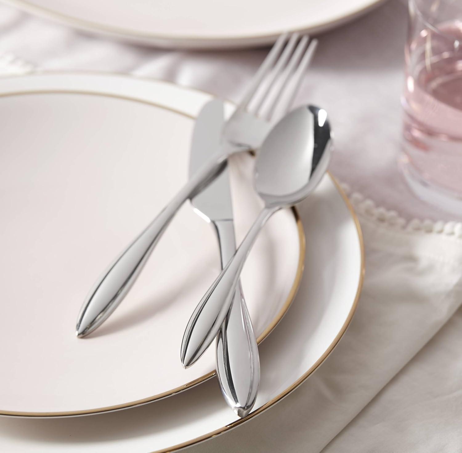 imageLenox Bratton 65Piece Flatware Set 985 LB MetallicSculpt