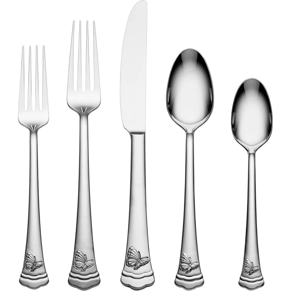 imageButterfly Meadow 6Piece Block Set65Piece Flatware Set