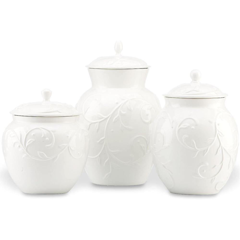 imageLenox 826014 Opal Innocence Carved 3Piece Canister Set