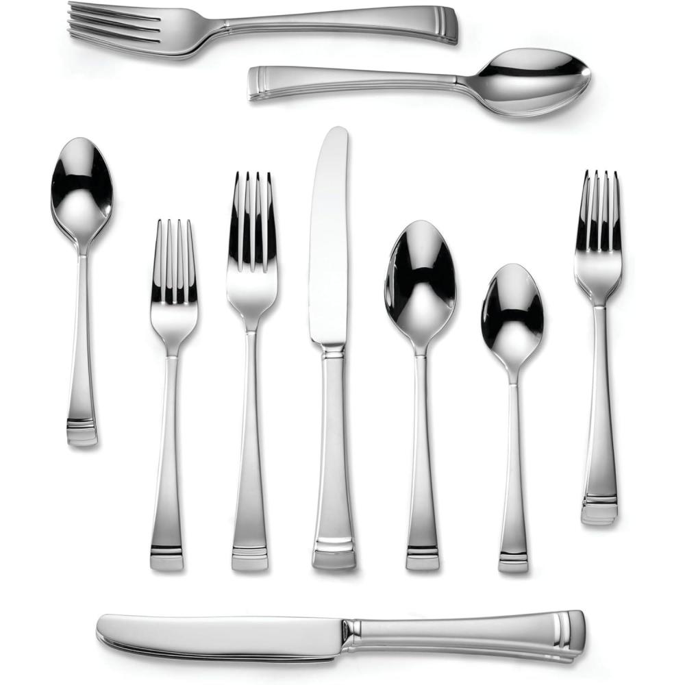 imageLenox 863540 Federal Platinum 20Piece Flatware Set Service For 4 Platinum 20PieceFrosted
