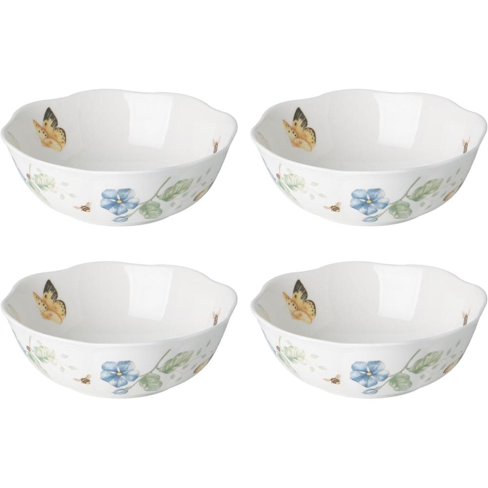 imageLenox 880121 Butterfly Meadow 4Piece Porcelain AllPurpose Bowl Set