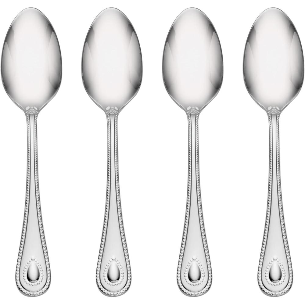 imageLenox 894745 French Perle Salad Forks Set Of 4Dinner Spoons Set Of 4