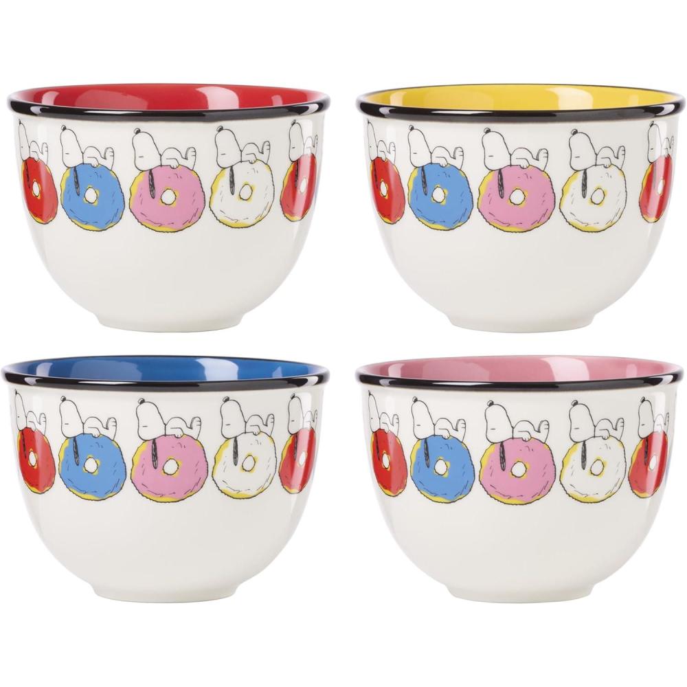 imageLenox 897681 Chef Snoopy Figural Utensil Crock 4Piece SetDessert Bowls