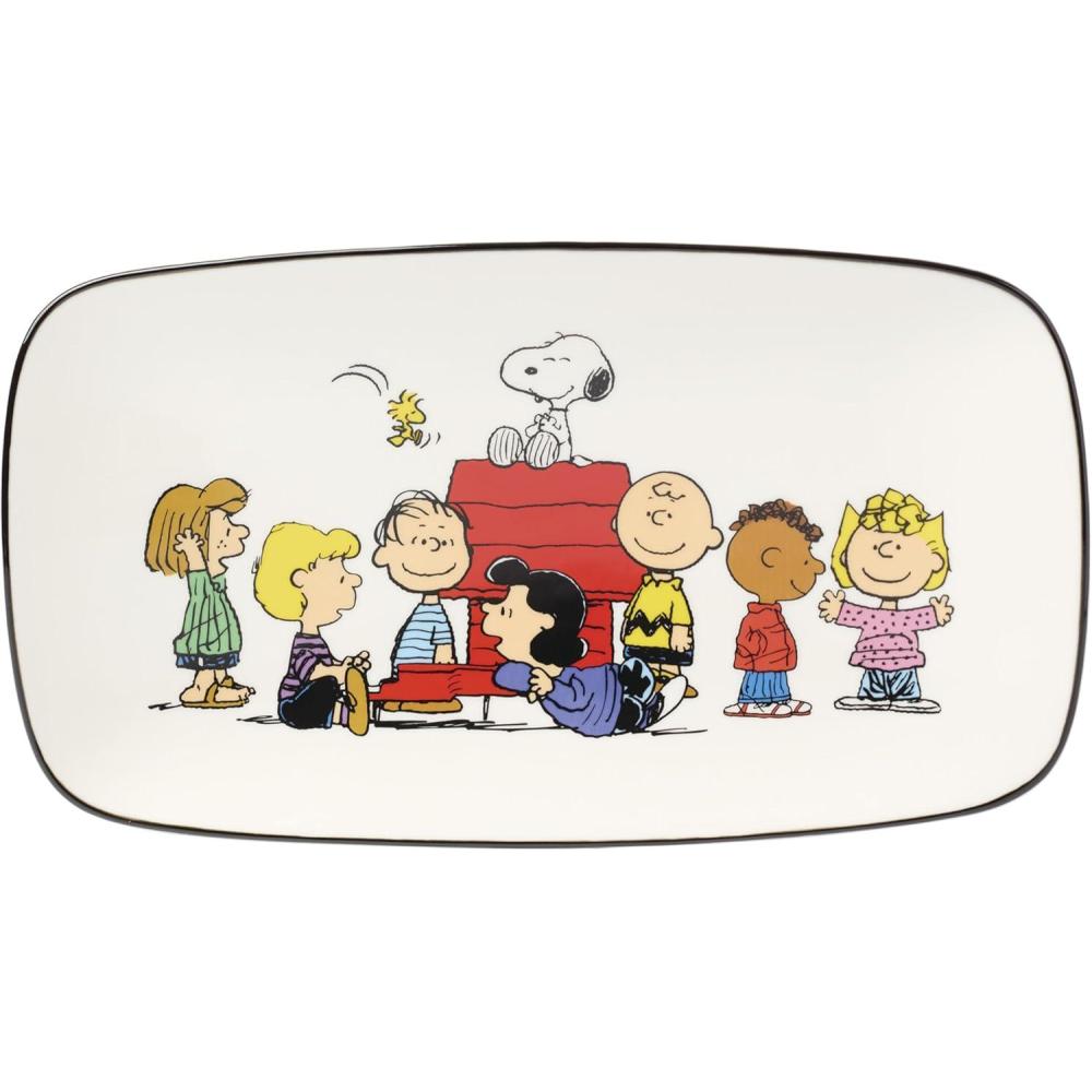 imageLenox 897681 Chef Snoopy Figural Utensil Crock 4Piece SetHors dOeuvres Tray