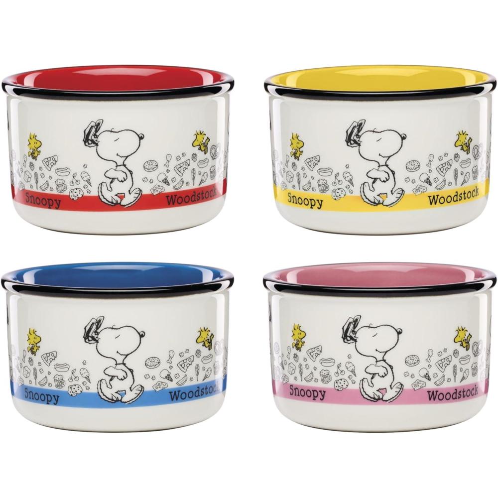 imageLenox 897681 Chef Snoopy Figural Utensil Crock 4Piece SetSnack Bowls
