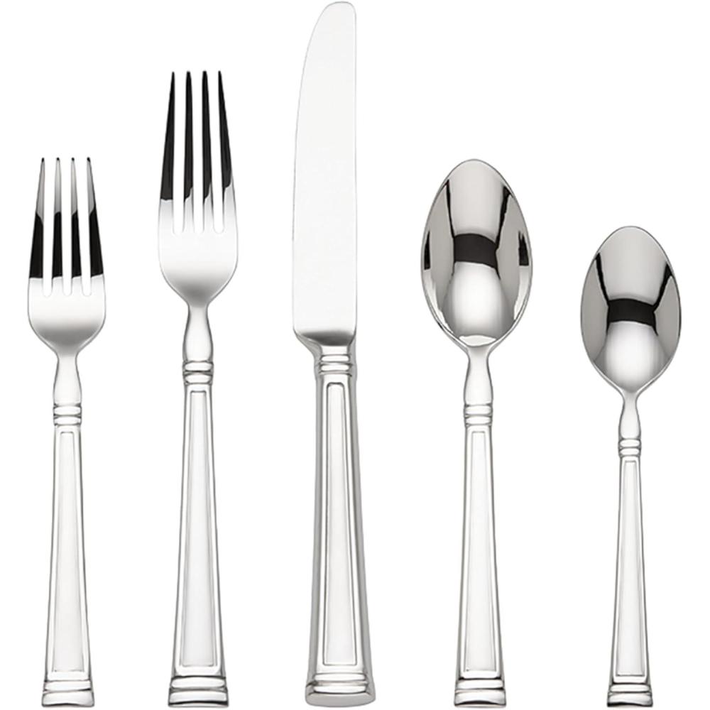 imageLenox Bratton 65Piece Flatware Set 985 LB MetallicEsquire