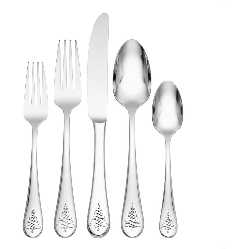 imageLenox Bratton 65Piece Flatware Set 985 LB MetallicNoella