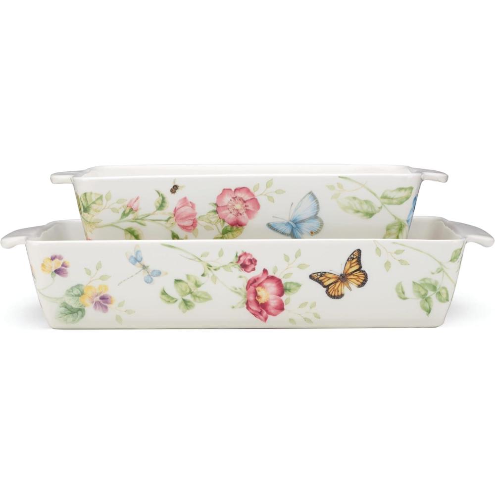 imageLenox Butterfly Meadow Rectangular Baker 2Piece Set 970 Multi
