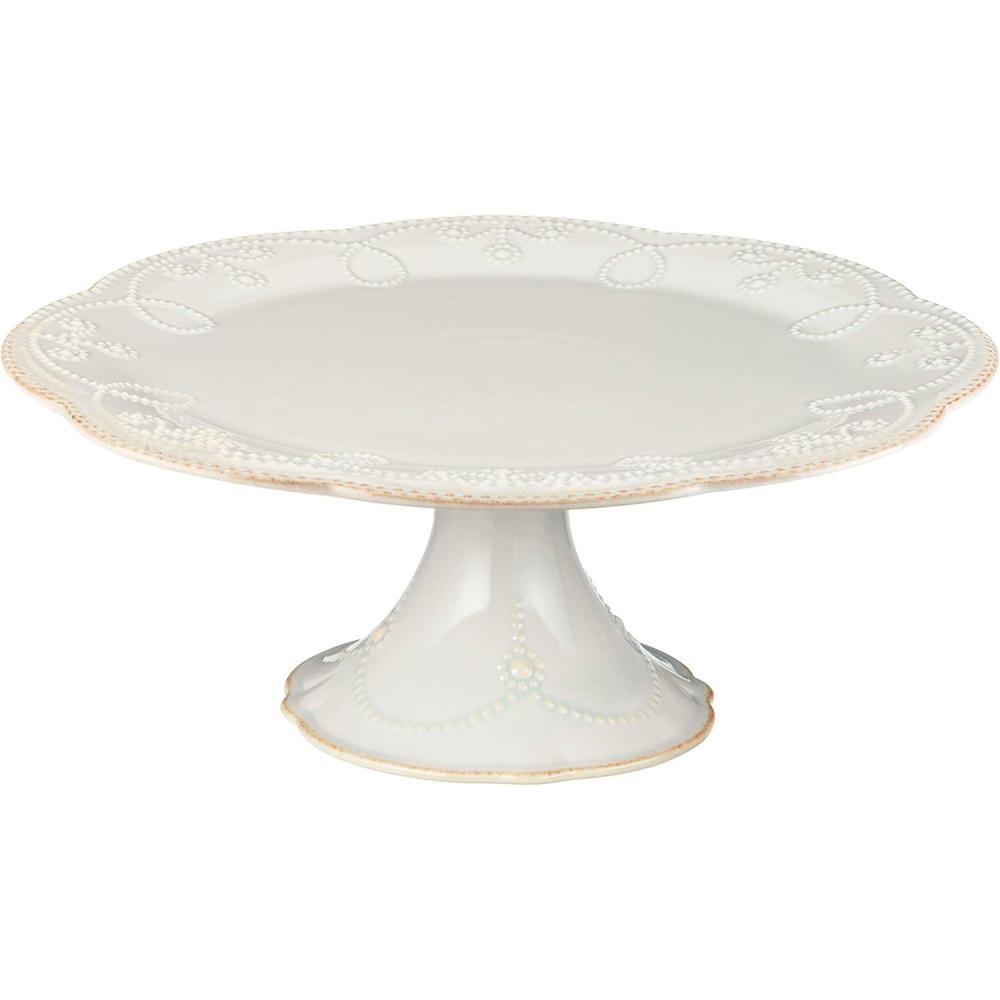 imageLenox French Perle Pedestal Cake Plate Medium White