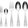 Lenox Bratton 65-Piece Flatware Set, 9.85 LB, Metallic(Noella)
