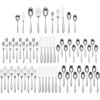 Lenox Bratton 65-Piece Flatware Set, 9.85 LB, Metallic(Sculpt)