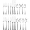 Lenox Silverware Set, Eternal 20-Piece Flatware Set, Service For 4, 18/10 Stainless Steel Silverware, Knives Spoons And Forks Set, Dishwasher Safe, Home And Kitchen Utensils (Silver, 20 Piece)