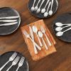 Lenox Silverware Set, Pearl Platinum 20-Piece Flatware Set, Service For 4, 18/10 Stainless Steel, Dishwasher Safe, Knives Spoons And Forks Set, Home And Kitchen Utensils (Silver, 20 Piece)