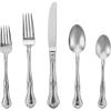 Gorham Valcourt Stainless Flatware 5 Piece Place Setting , Silver -(Valcourt)