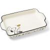 Lenox 897681 Chef Snoopy Figural Utensil Crock 4-Piece Set(Rectangular Baker)
