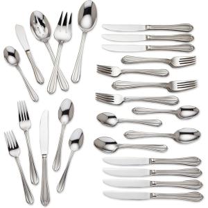 Gorham Melon Bud 5-Piece Stainless Steel Flatware Place Setting, Service for 1, Silver -(45-Piece  Frosted)