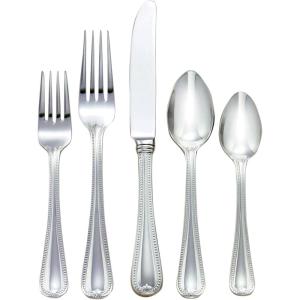 Lenox 5-Piece Vintage Jewel Gold Place Setting , Silver -(20-Piece Set  Metallic)