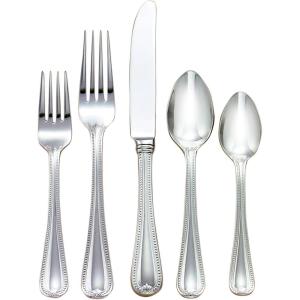 Lenox 5-Piece Vintage Jewel Gold Place Setting , Silver -(5-Piece Set  Metallic)